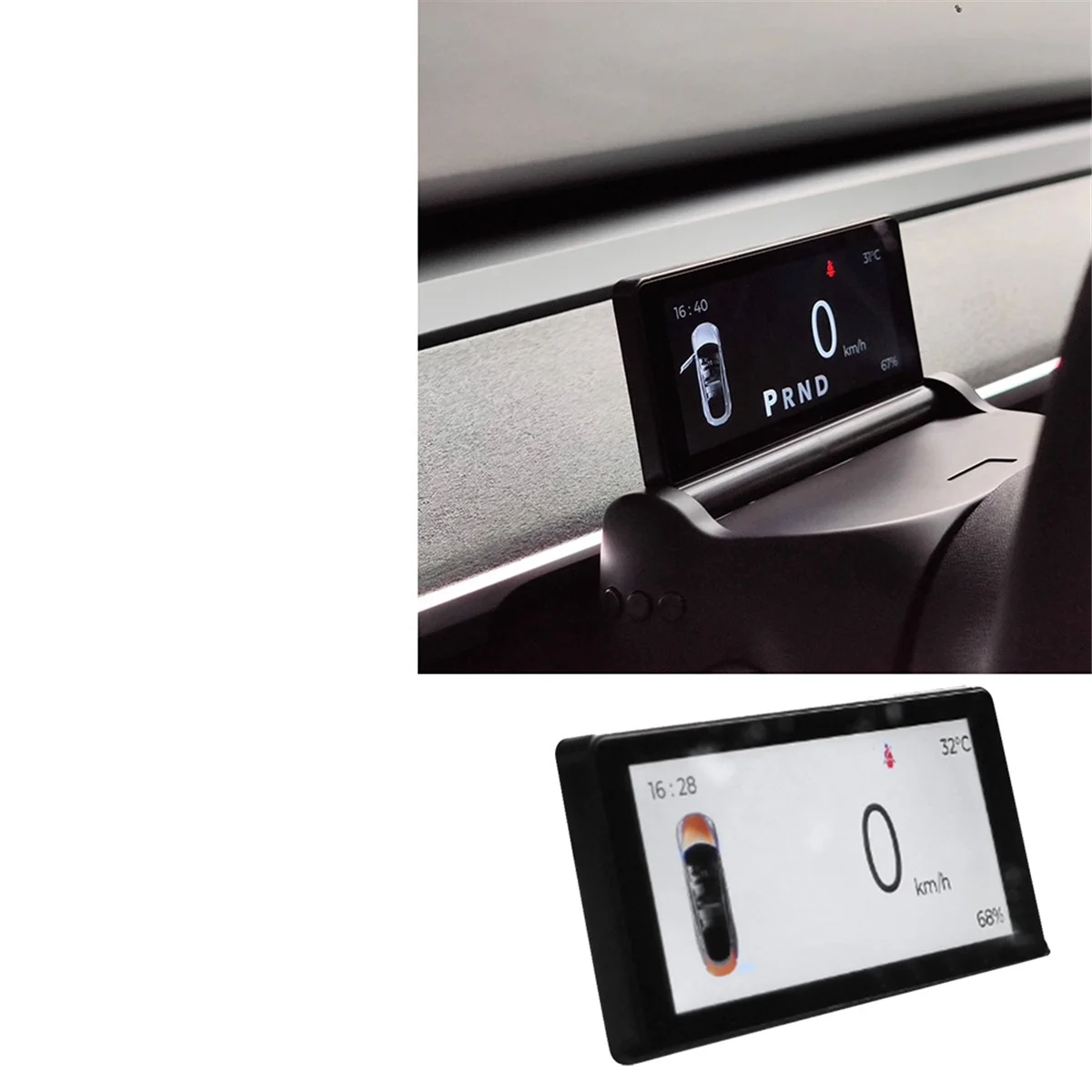 Car Head Up Display Instrument Panel Smart LCD Digital Display Screen HUD Car Data for Tesla Model 3/Y