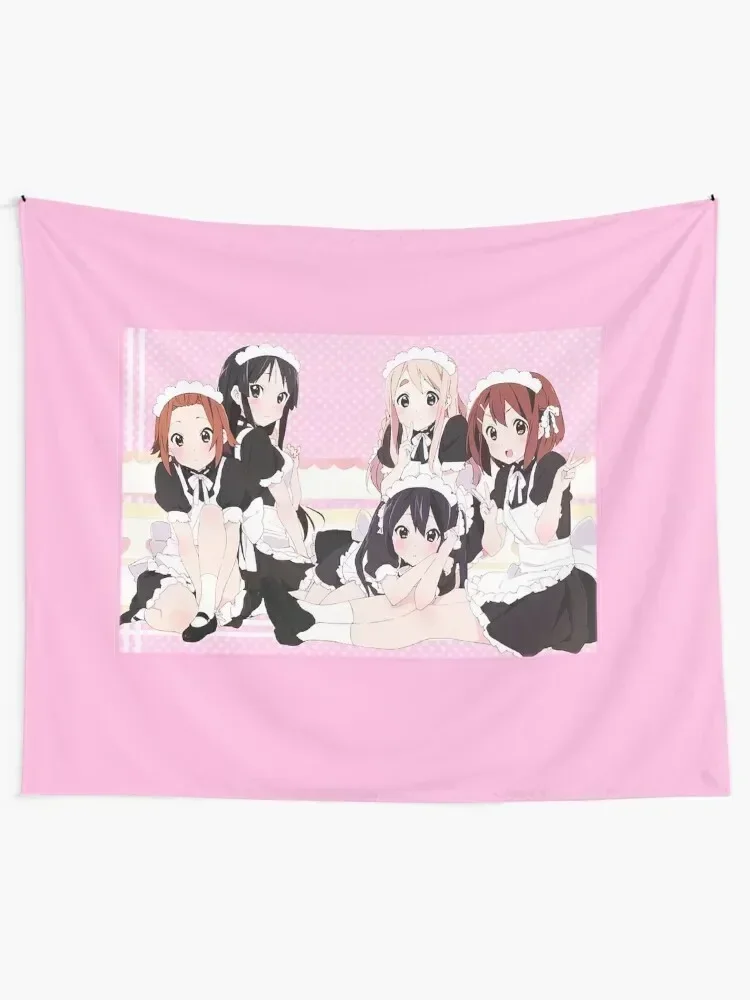 Sweet Pink K-on! Maid Print Tapestry Room Decorations Aesthetics Room Decor For Girls Decoration Home Tapestry