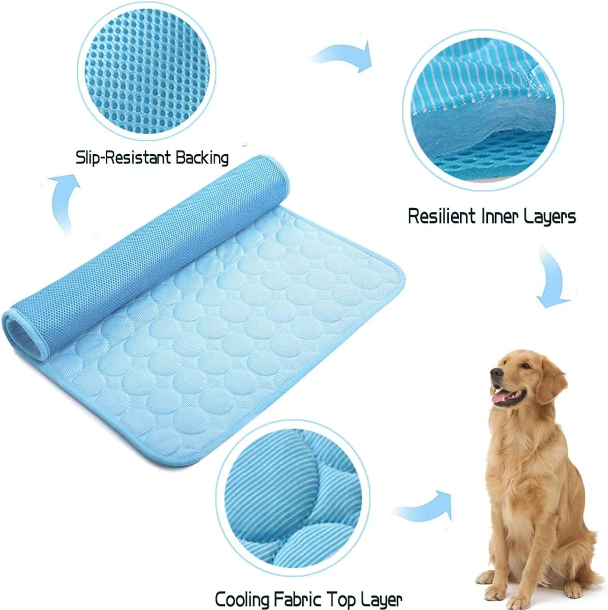 Alfombrilla refrescante y almohadilla para dormir para perros, cubierta de asiento de coche, lavable y portátil, reutilizable, Extra grande, para