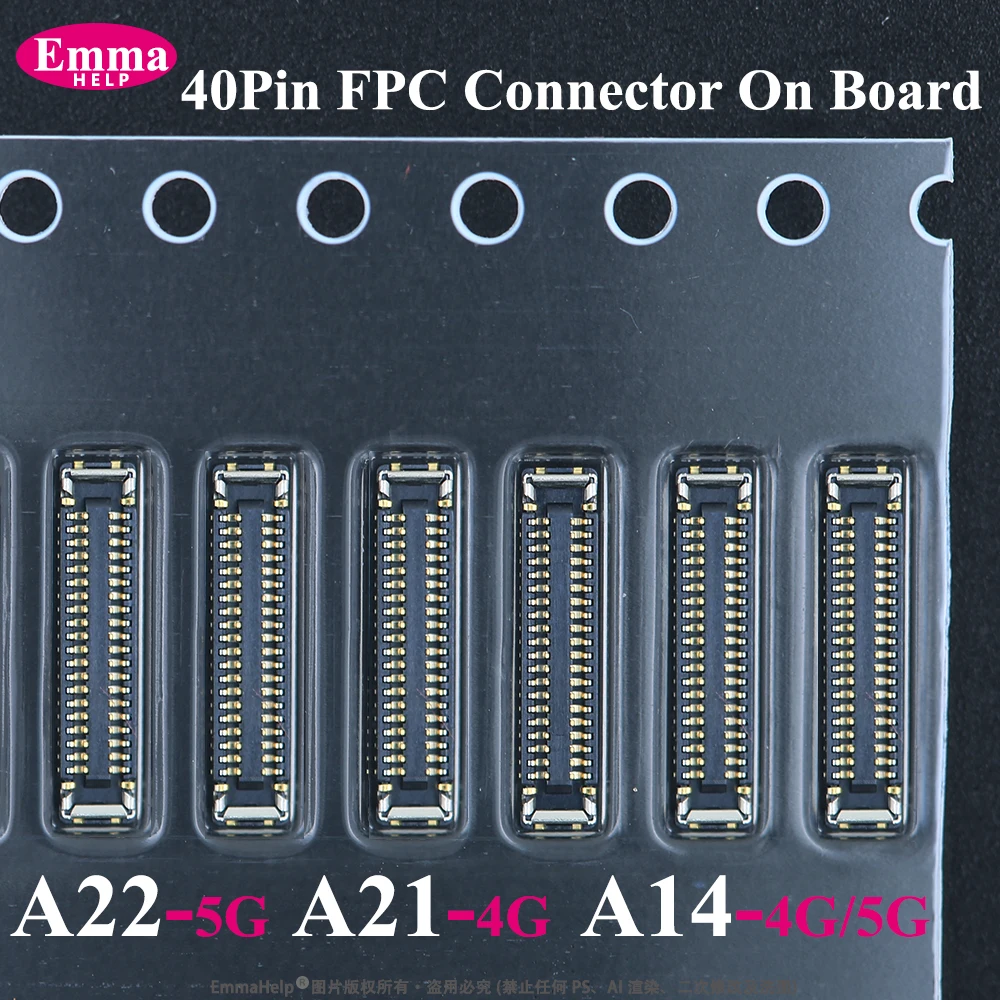 40Pin Charging FPC on MainBoard For Samsung A14 A07 A06 A05 A05S A04 A146B A22 5G A21 4G FPC Connector Port image 5