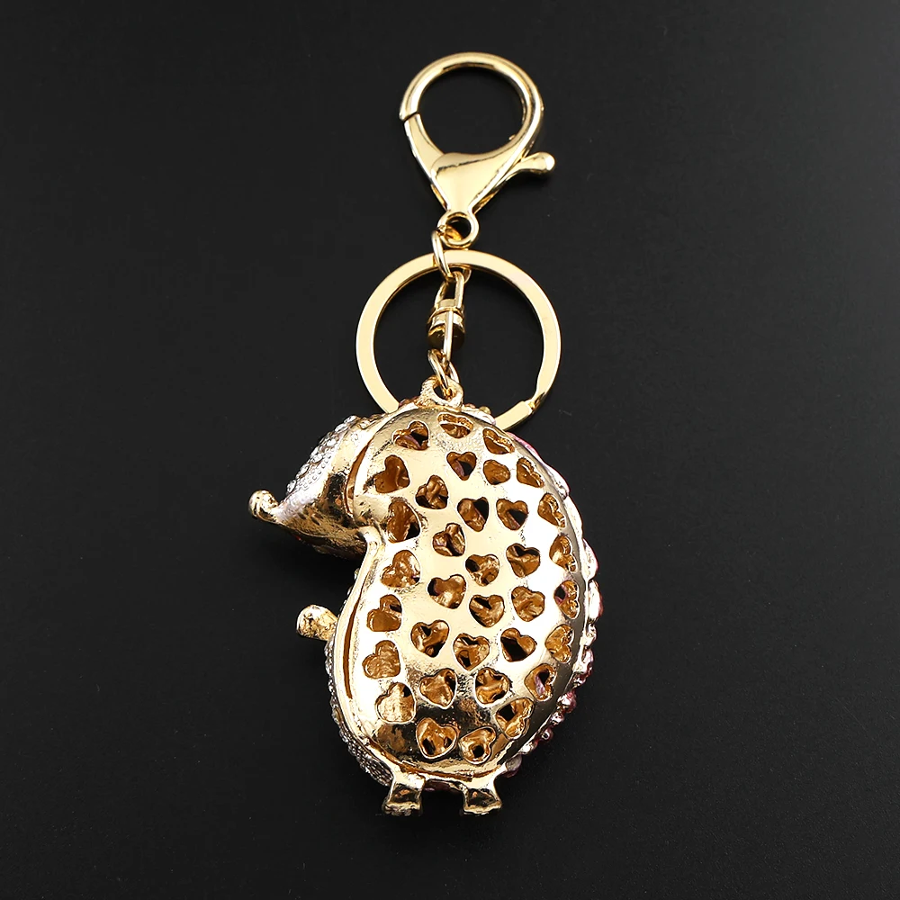 Igel-Strass-Schlüsselanhänger, niedlicher Waldtier-Taschenanhänger, Geschenk für Frauen, Teenager-Mädchen, Rucksack, Alltags-Geldbörsen-Accessoire, Schmuck – Detail 6