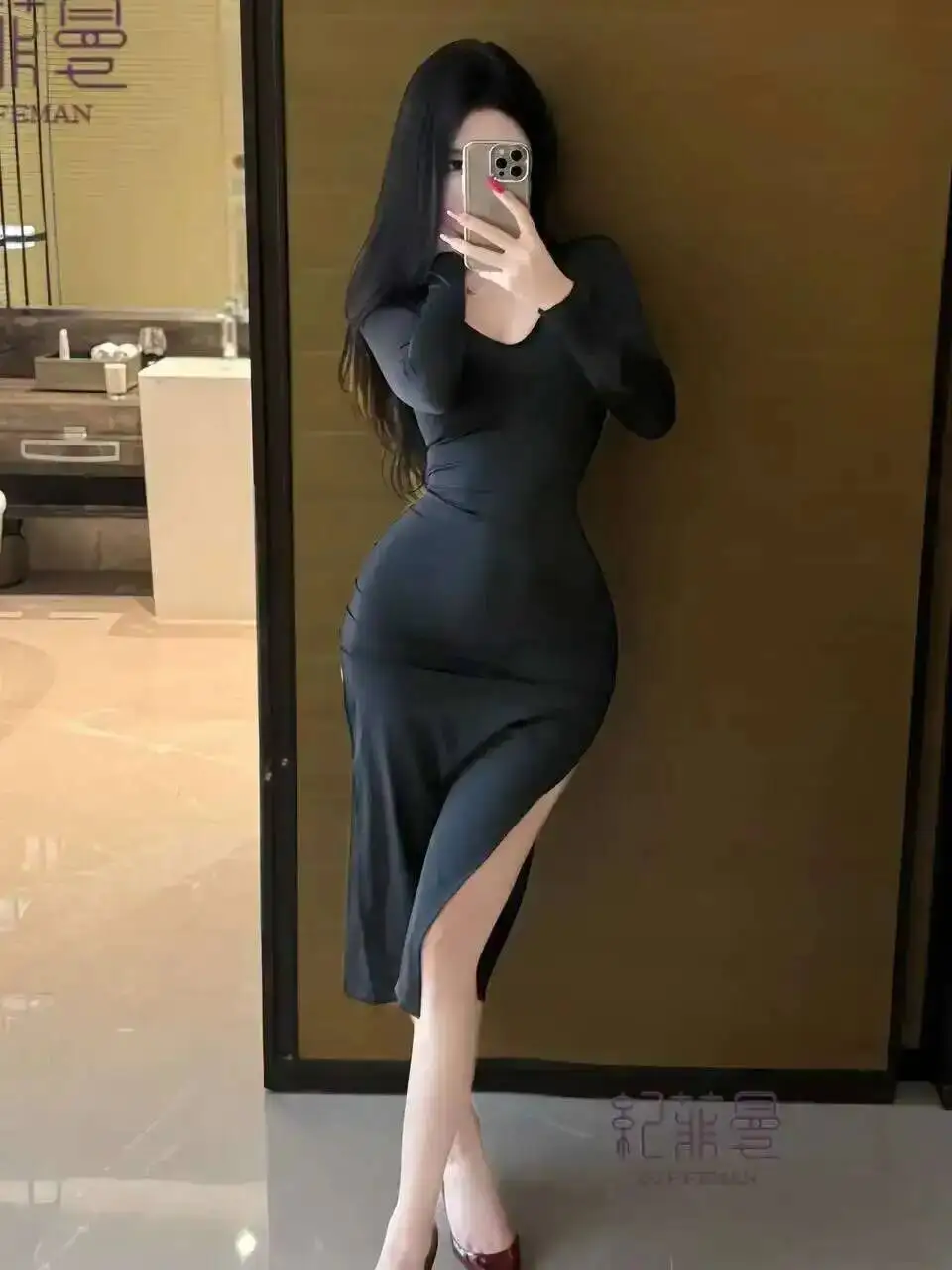 Sexy Frauen Hohe Taille Split Cheongsam Nachtclub Uniform Heißes Kleid Elegante Mode Süße Kleider 2025, Neue Frauen Tops X2F5