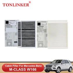 TONLINKER Cabin Filter For Mercedes Benz M CLASS W166 2011-2015 ML 250 350 400 300 500 63 63S AMG Model A1668300318 A1668300218