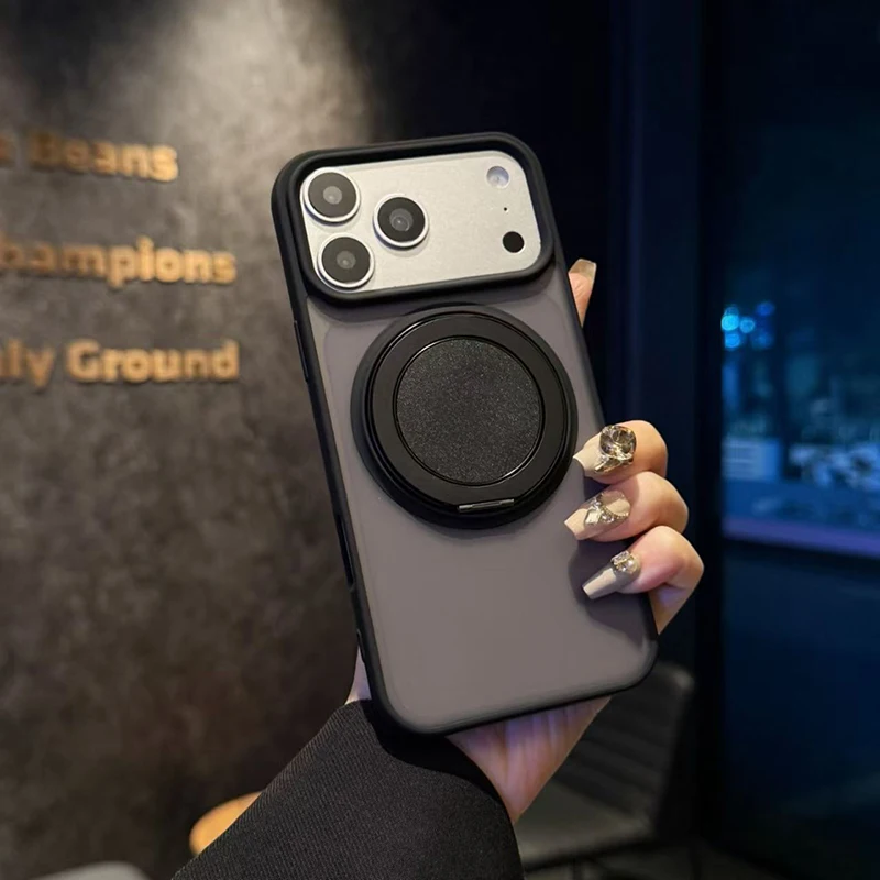 Étui de protection magnétique rotatif à 360 degrés givré de haute qualité pour iPhone 17 Pro Max 13 14 15 16 Pro