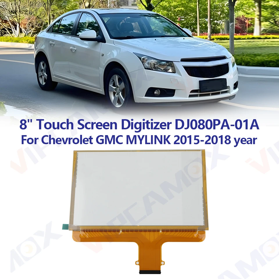 

DJ080PA-01A New 8" 55 Pin LCD Touch Screen Glass Digitizer For Chevrolet GMC MYLINK Car Radio Replacement