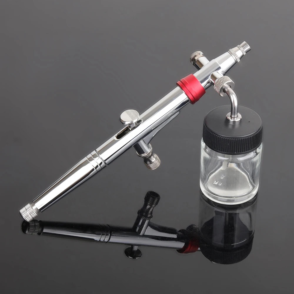 New Design Dual Action Portable Airbrush Paint Spray Mark Gun 360 Rotatable Air Brush Pen 20CC Glass Cup Adjustable