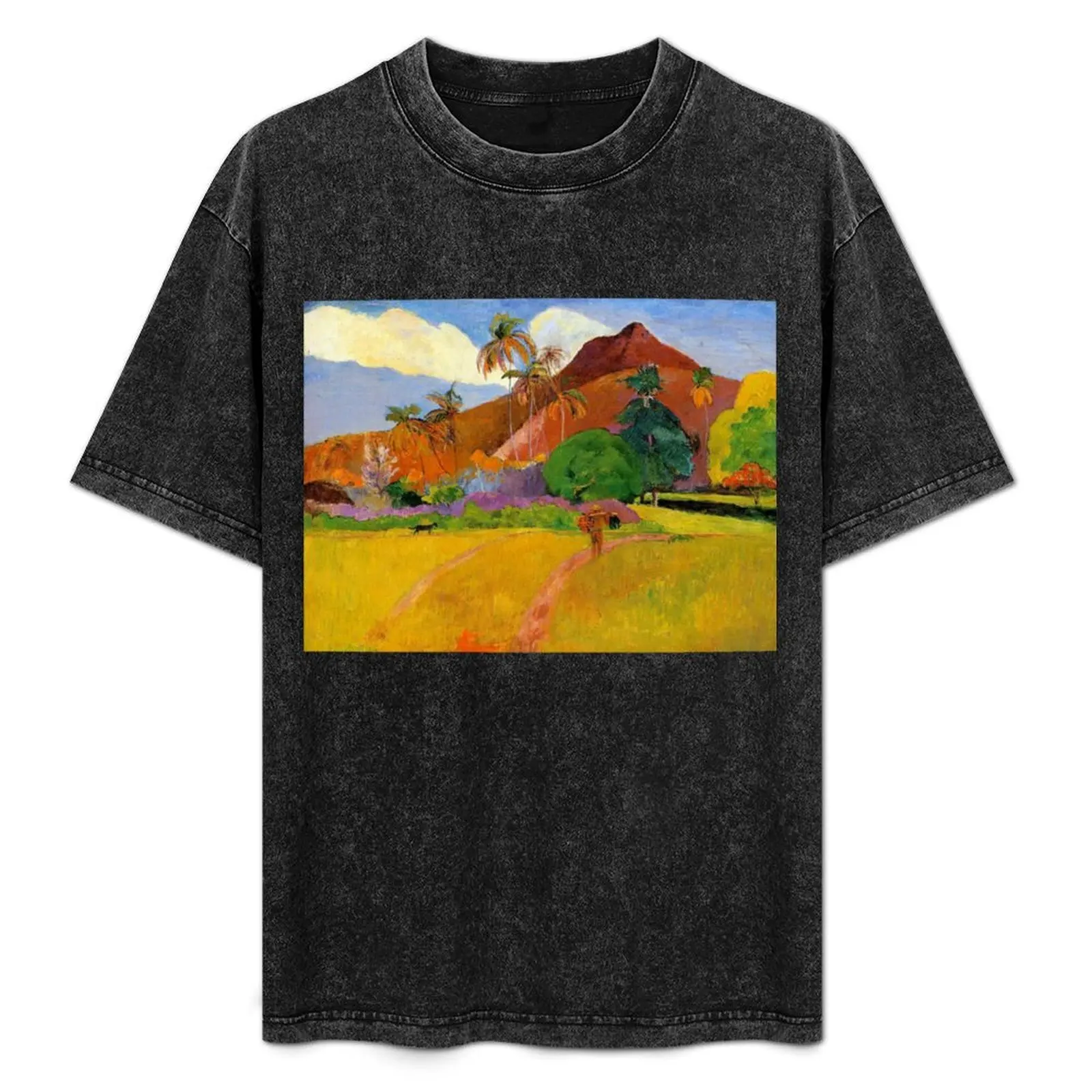 

Mountains in Tahiti' - Paul Gauguin T-Shirt Breathable Basic Cotton T-Shirt