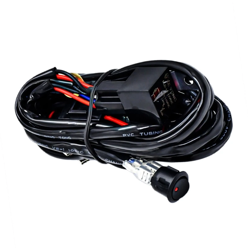 Motorfiets Mistlamp Kabelboom LED Lamp Koplamp Relais Draad Spotlight Kabel met 2 Stekkers Power tot 300 W