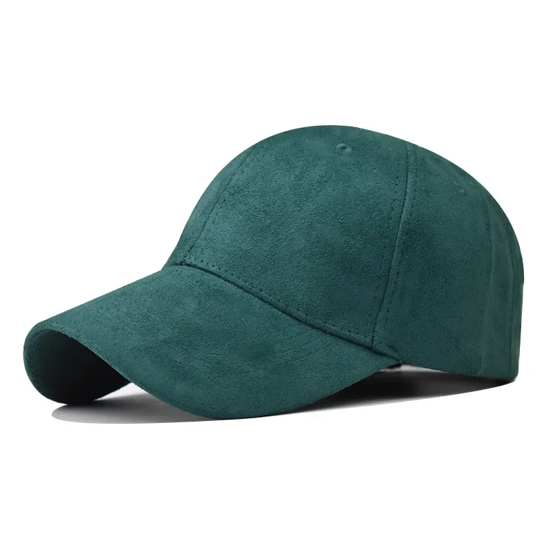 Neue Großhandel Wildleder Baseball Cap Herbst Winter für Männer Frauen Winter Solide Straße Hut Unisex Einstellbar Casual Plain Gorra Caps – Detail 3