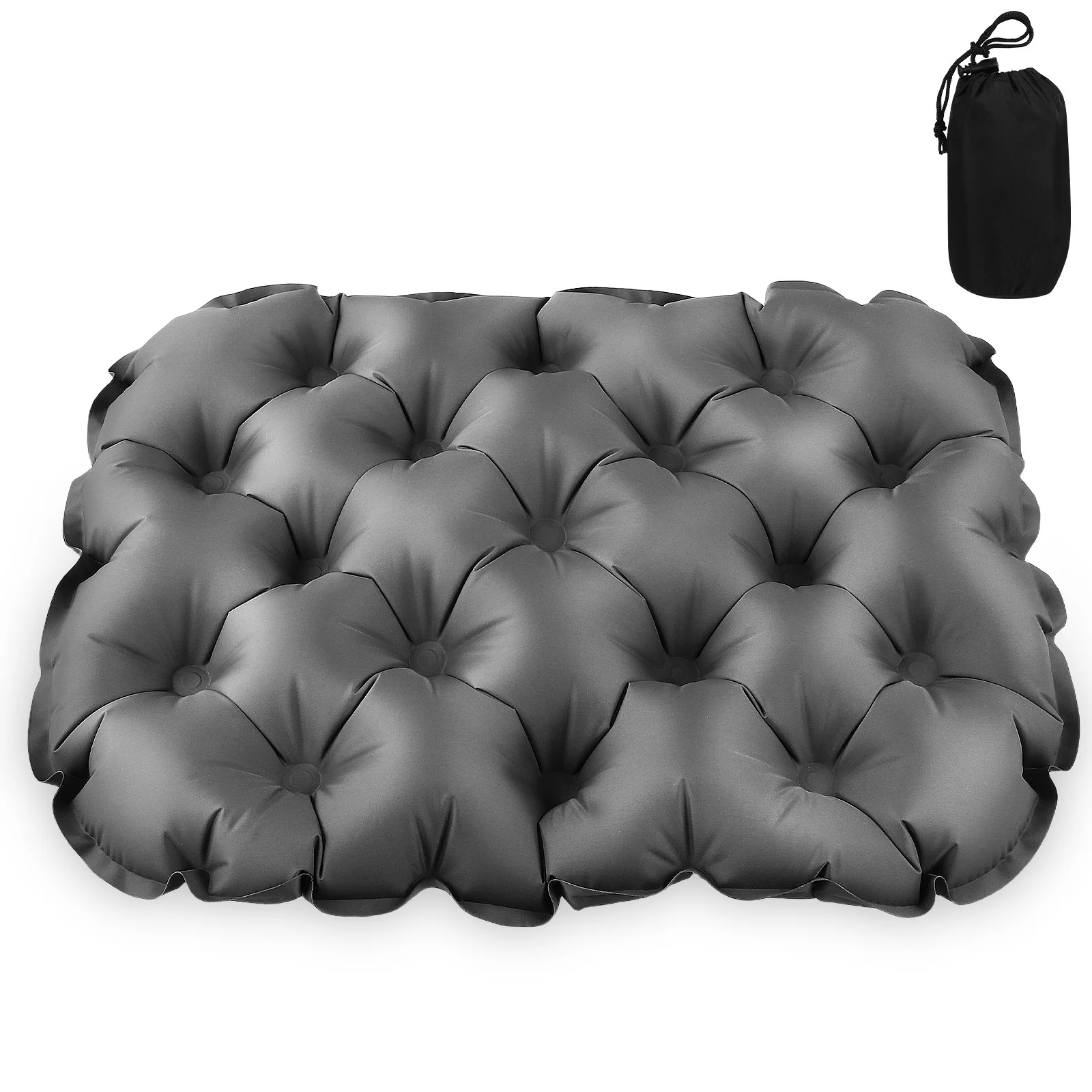 

Portable Inflatable Outdoor Seat Cushion Camping Hiking Travel Compact Lightweight Inflatable Sitting Pad Stadium Airplane Seat