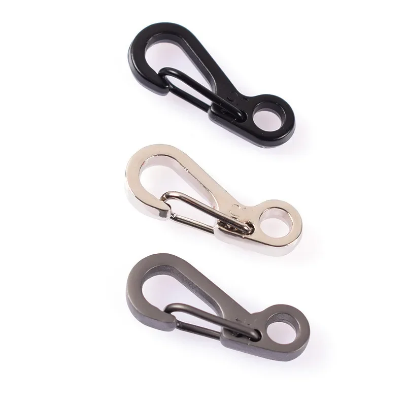 5/10/20pcs Mini Spring Backpack Clasps Outdoor Climbing Carabiners Equipment Survival Paracord Snap Hook Keychainl Buckle Clip