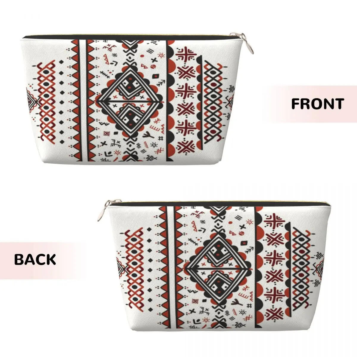 Custom Travel Kabyle Amazigh Pattern Toiletry Bag Berber Art Symbol Cosmetic Makeup Organizer Beauty Storage Dopp Kit Case