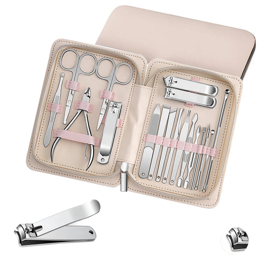 newest 18 Pcs Pedicure set Ingrown Toenail Tools Kit Premium Nail Treatment Foot Tool Ingrown Toenail Removal Correction Clippers Manicure