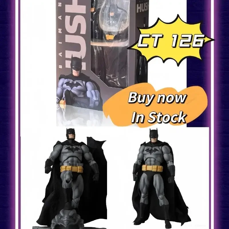 

2025 In Stock Ct Batman Mafex 126 Dc Bat Man Action Statue Hush Black Batman Shf Figure Model Figurine Anime Custom Gifts Toys