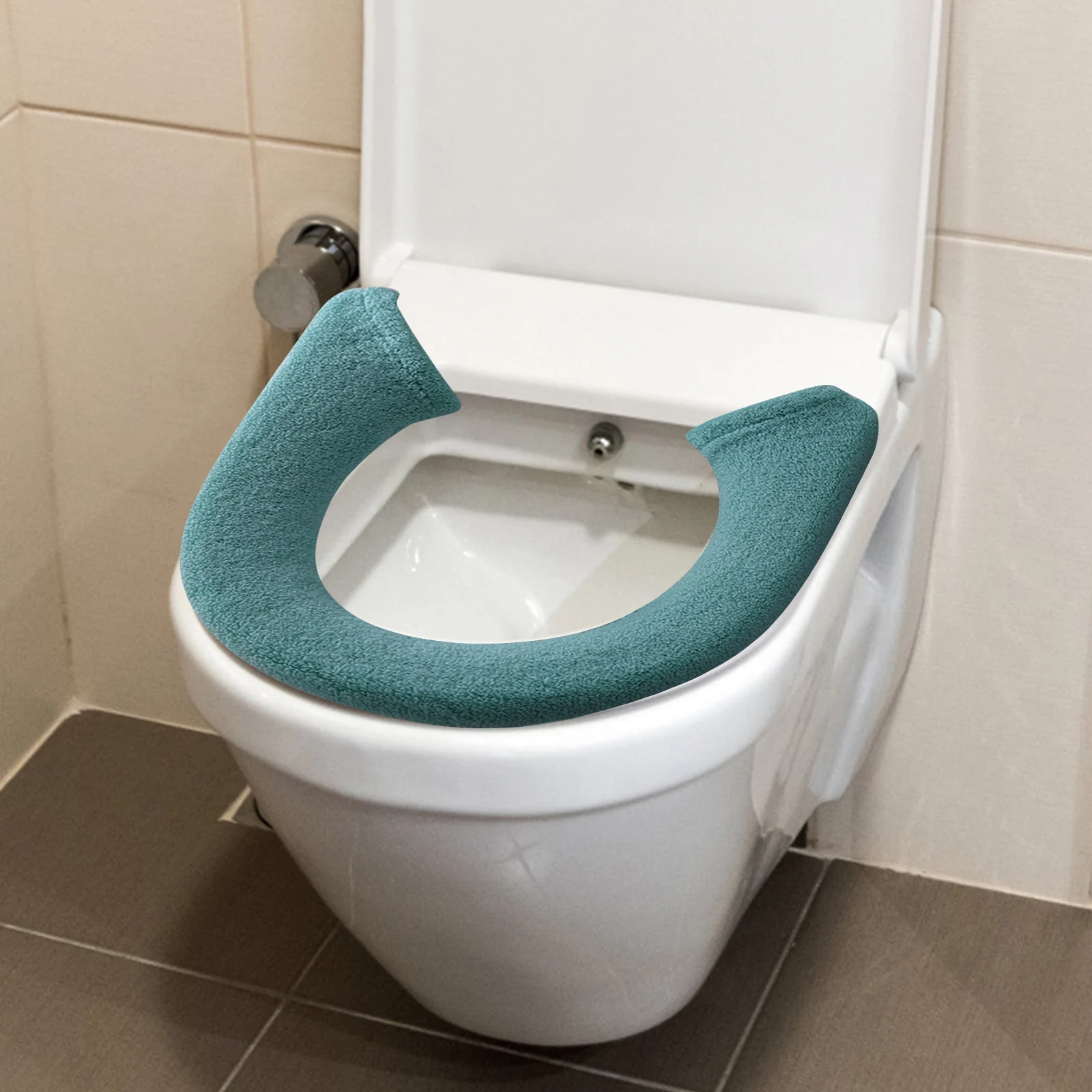 

3pcs Toilet Seat Covers Thick Cushion Deep Gray Green Pink Reusable Washable Warm Pad Fit All Seasons Soft Portable Adjustable