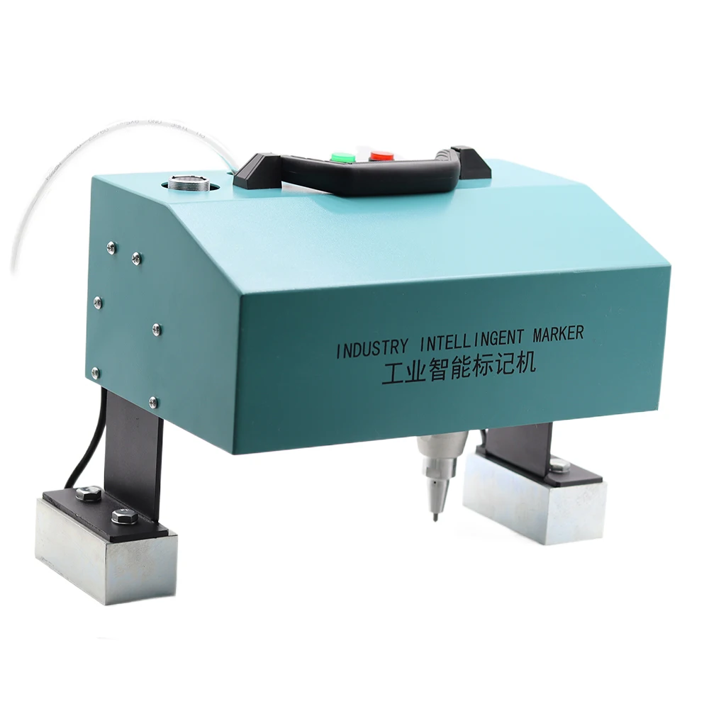 Portable Engraving Pneumatic Electric Marking Machine 160x90mm Touch Screen For Nameplate Cylinder Number Frame Chassis