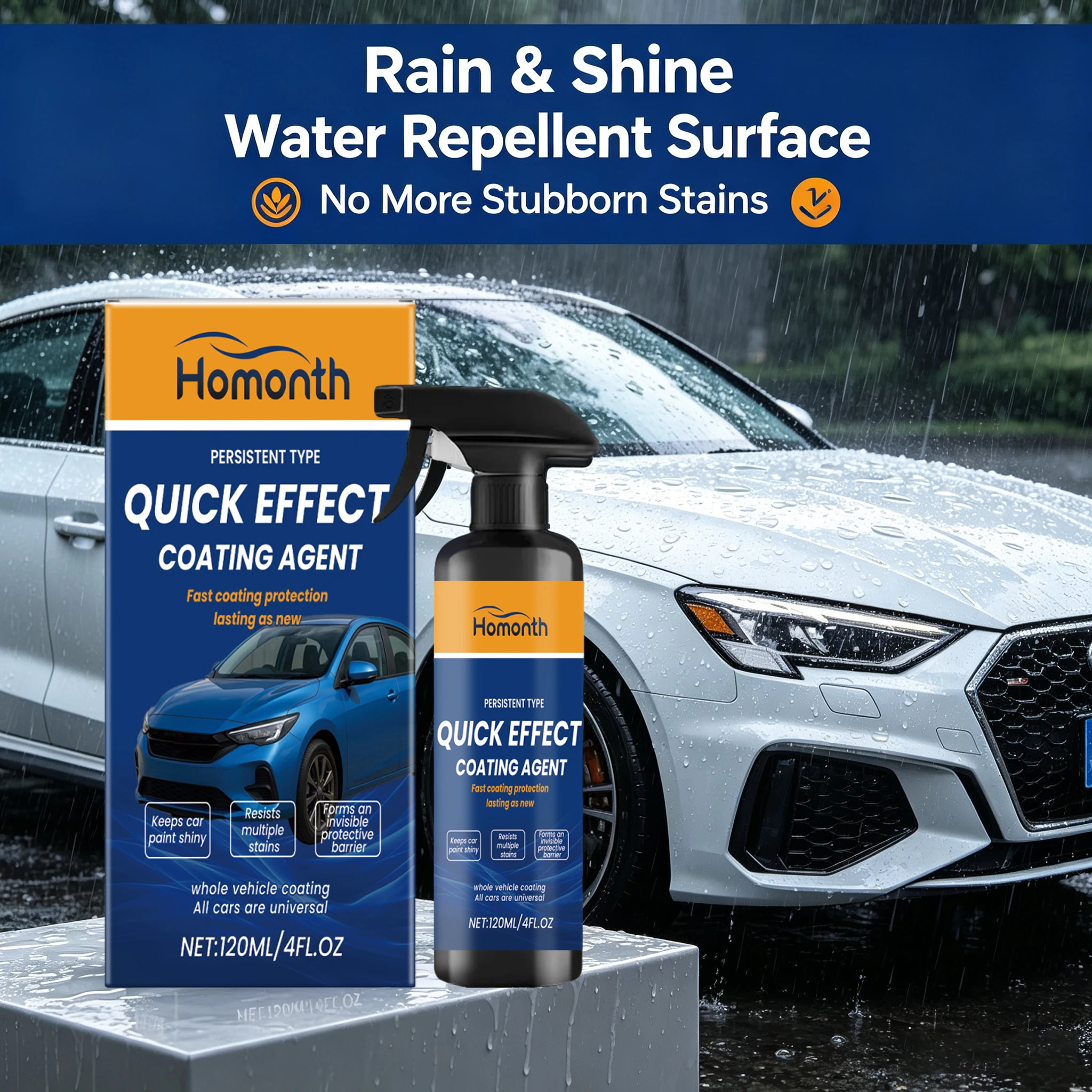Car Coating Spray Quick Effect Coating Agent Coat Car Wax Car Scratch Wax Coating Spray Oil Film Emulsion Glass Cleaner