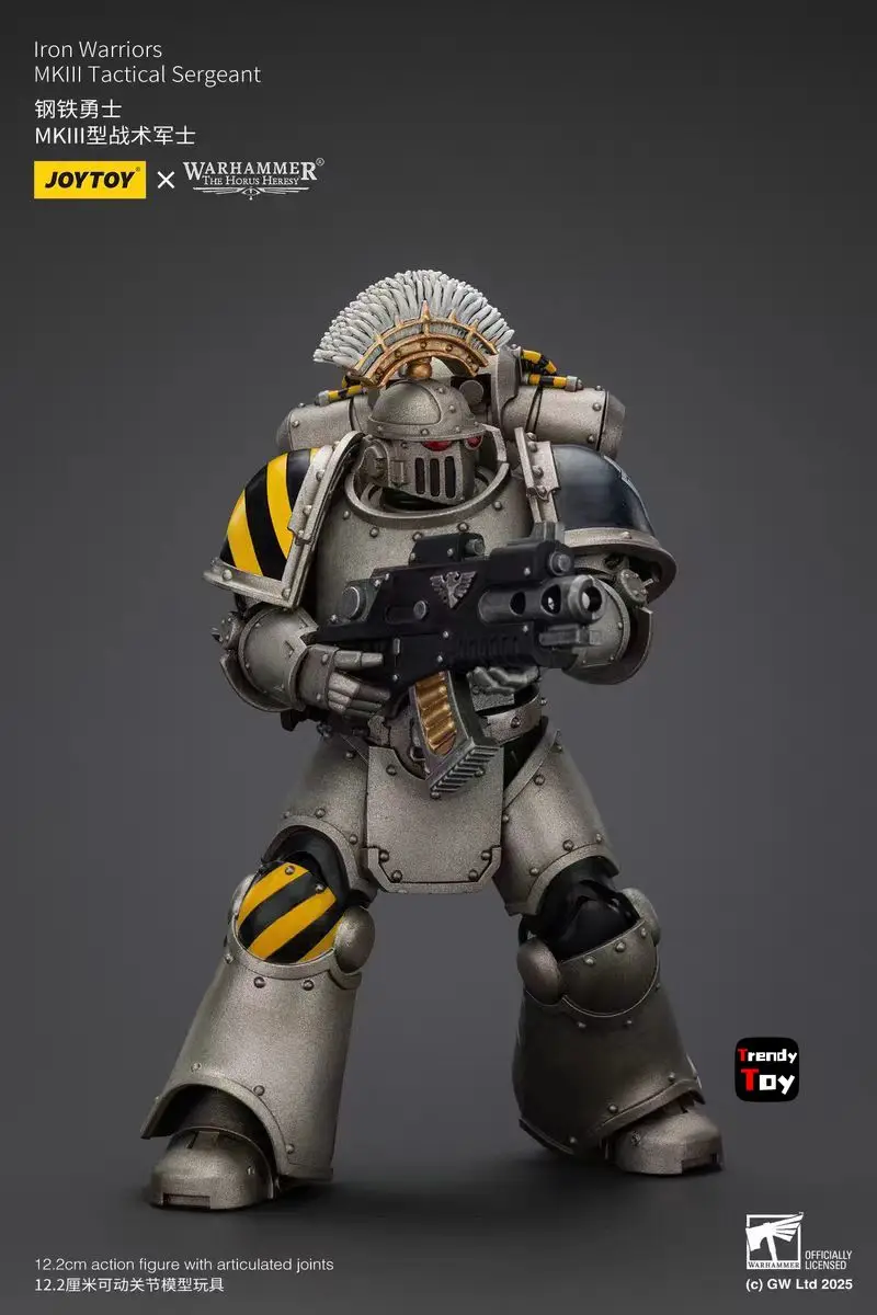 【JOYTOY】Warhammer 40K Iron Warriors MKlll Tactical Sergeant Tactical Legionary พร้อม Nuncio-vox 1/18 ฟิกเกอร์แอคชั่นโมเดลของเล่น