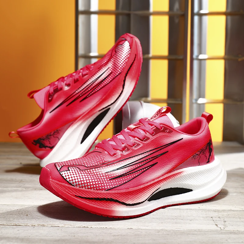 Men's Sports Shoes Carbon Plate Running Shoes Male Marathon Sneakers Racing Shock-absorbing Athletics Training Shoes for Women