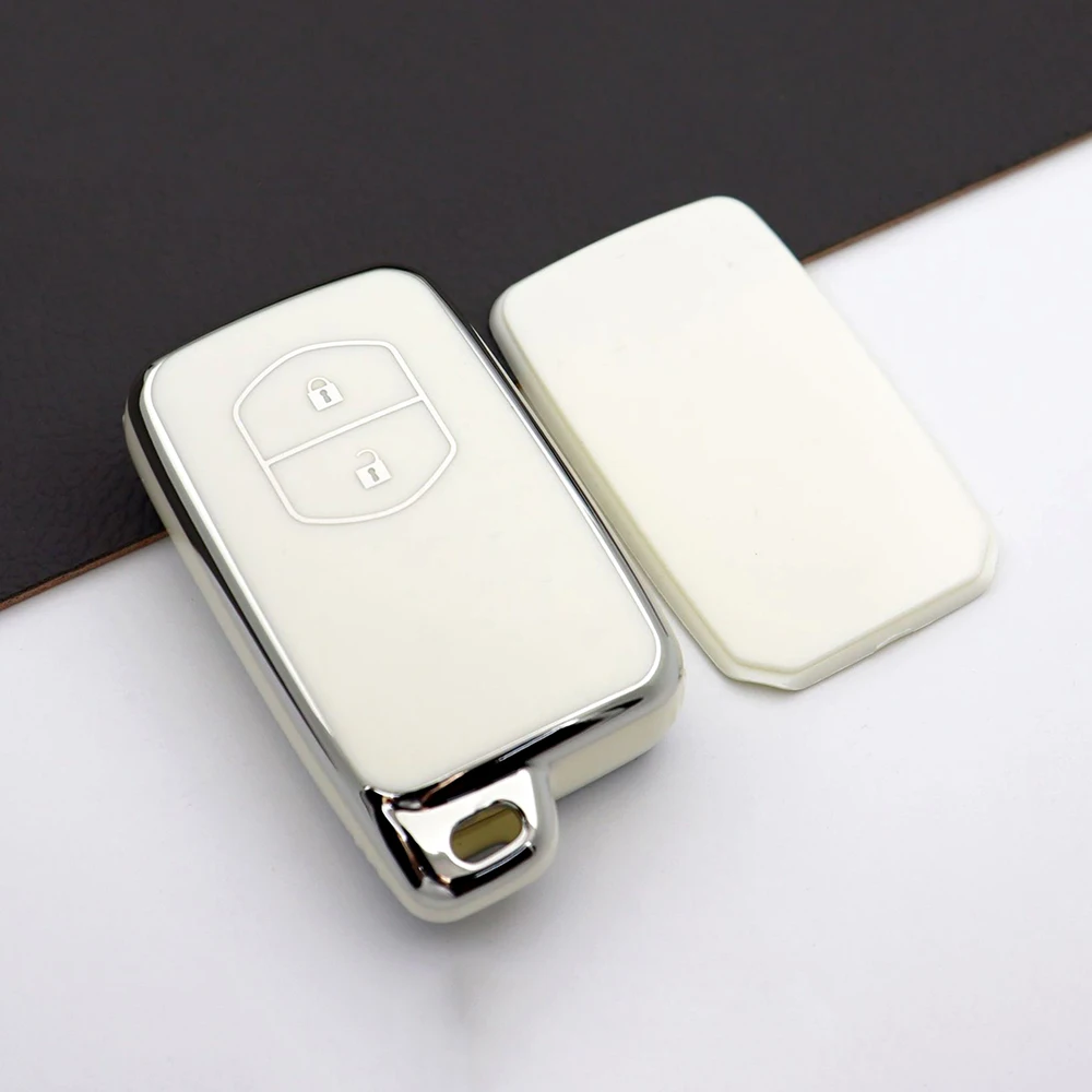 حافظة مفاتيح من البولي يوريثان غطاء لتويوتا لاند كروزر برادو أفينسيس آي كورولا بريوس هايلاندر يارس بدون مفتاح فوب حامل حامي