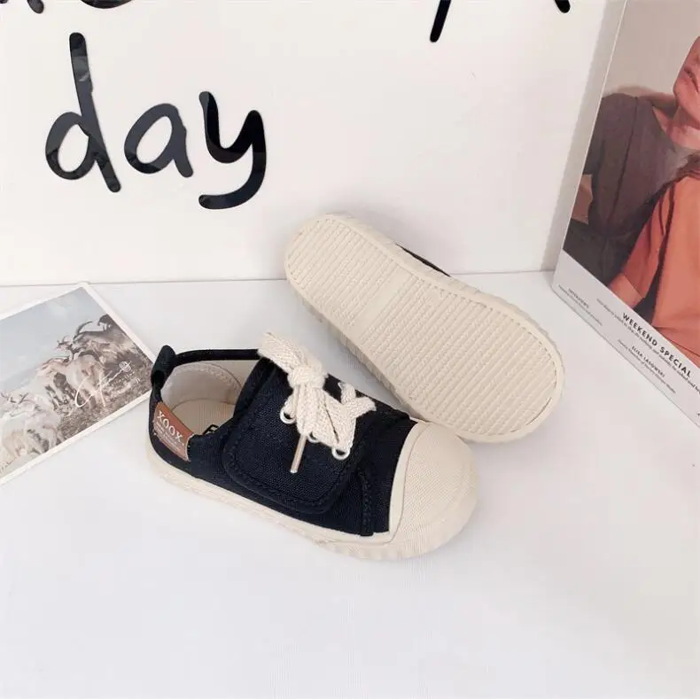 Kids Shoes 2024 Spring Autumn 3 Colors Children Casual Shoes Boys Girls Canvas Shoes Soft Comfortable Slip-on Sneakers