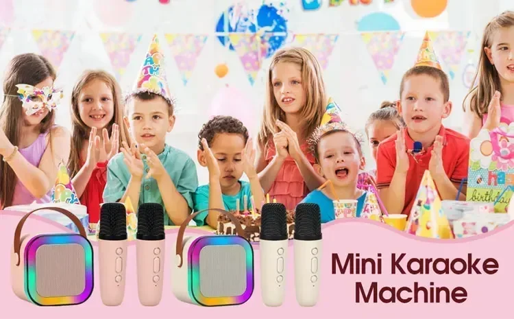 Enjoy the Party-Portable K12 Bluetooth Karaoke Machine with 5.3 PA Speaker System,Wireless Microphones for Home Entertainment image 5