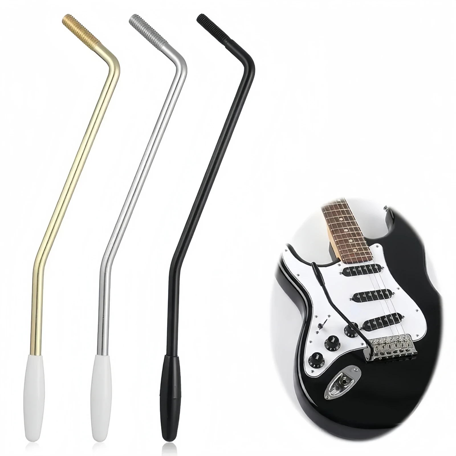 Miwayer 6mm Metal Tremolo Arm Electric Guitar Whammy Bar Replacement Handle with Tip Practical Spare Parts Accessory Set New