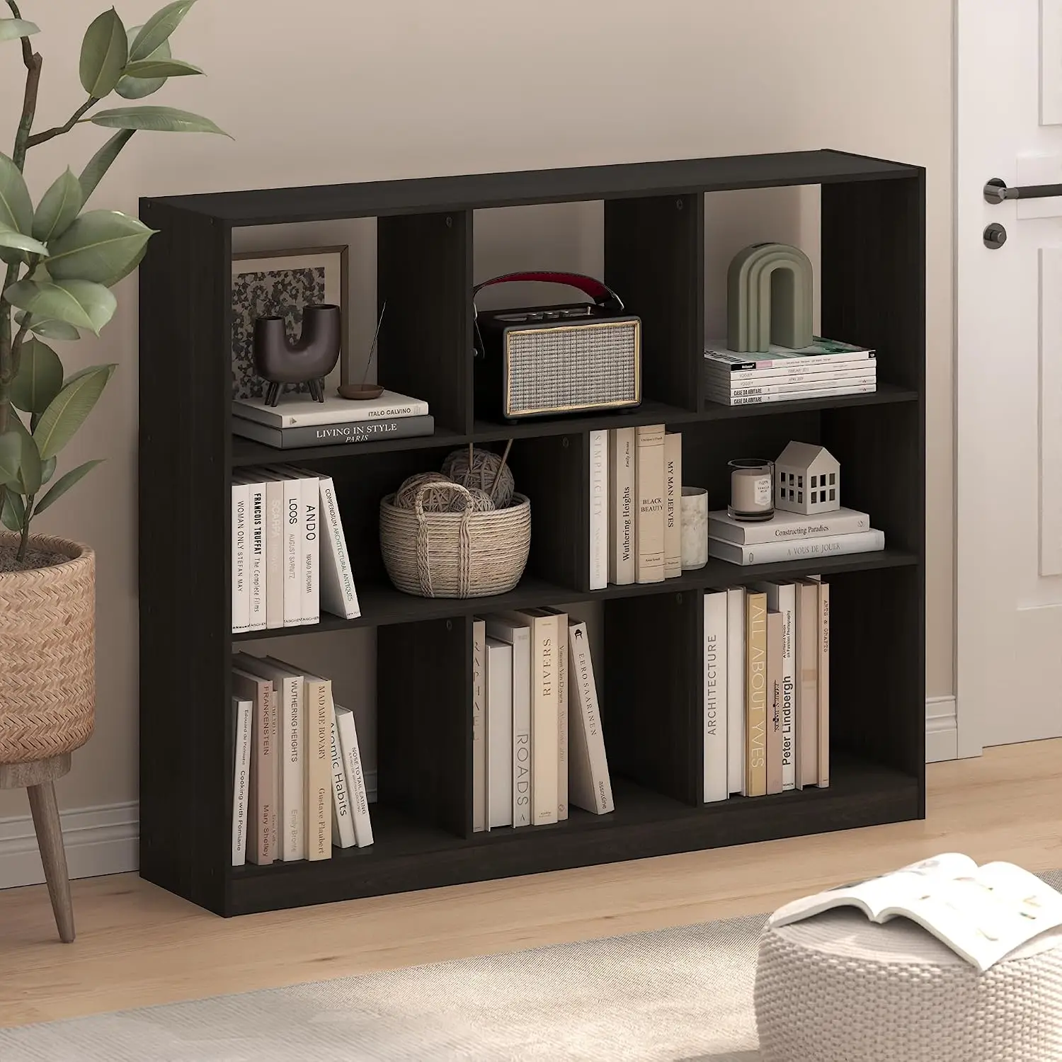 8-Cube Storage Organizer Bookcase Shelf, Horizontal Open Shelf Unit For Living Room Bedroom Office, 47.2x39.4 Inch, Customized