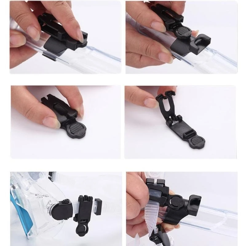 

Flexible Snorkels Mask Clip Replacement Dives Goggles Breathing Tube Clamps Connector Snorkeling Diving Air Tube Holder