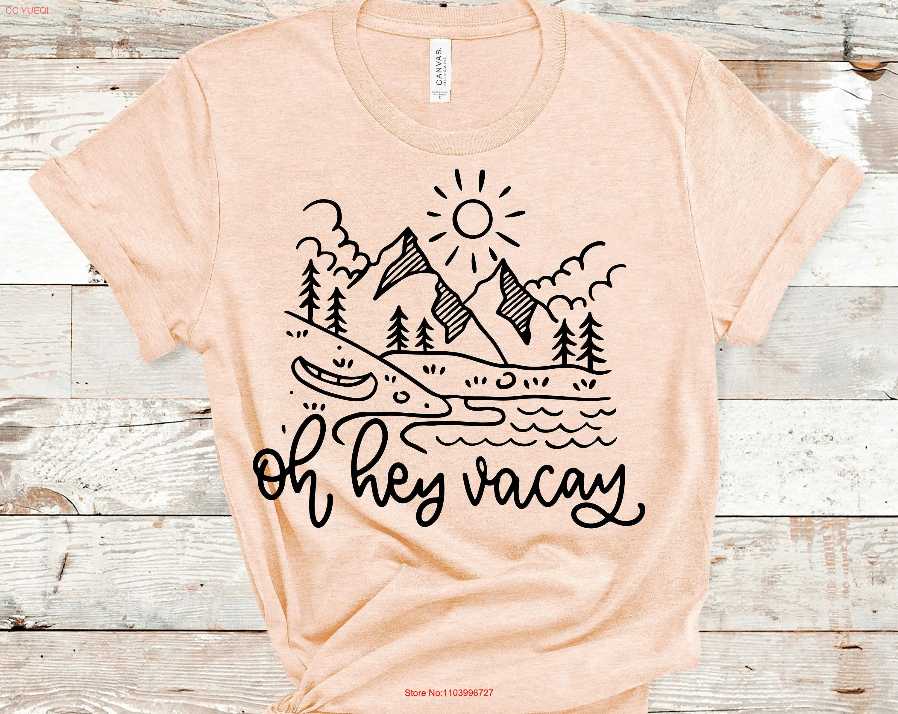 Oh Hey Vacay T Shirt Vacation Beach Summer Mode   long or short sleeves