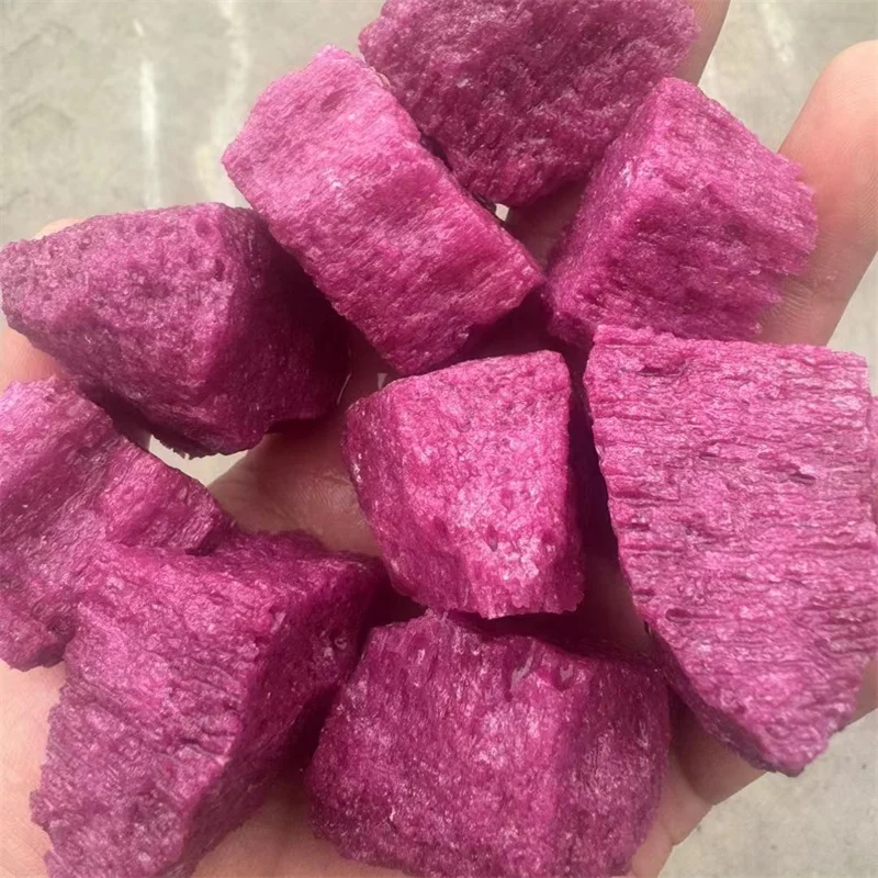 Ruby Rough Stone Natural Quartz Mineral Crystal Healing Reiki Raw Gemstone Home Decoration