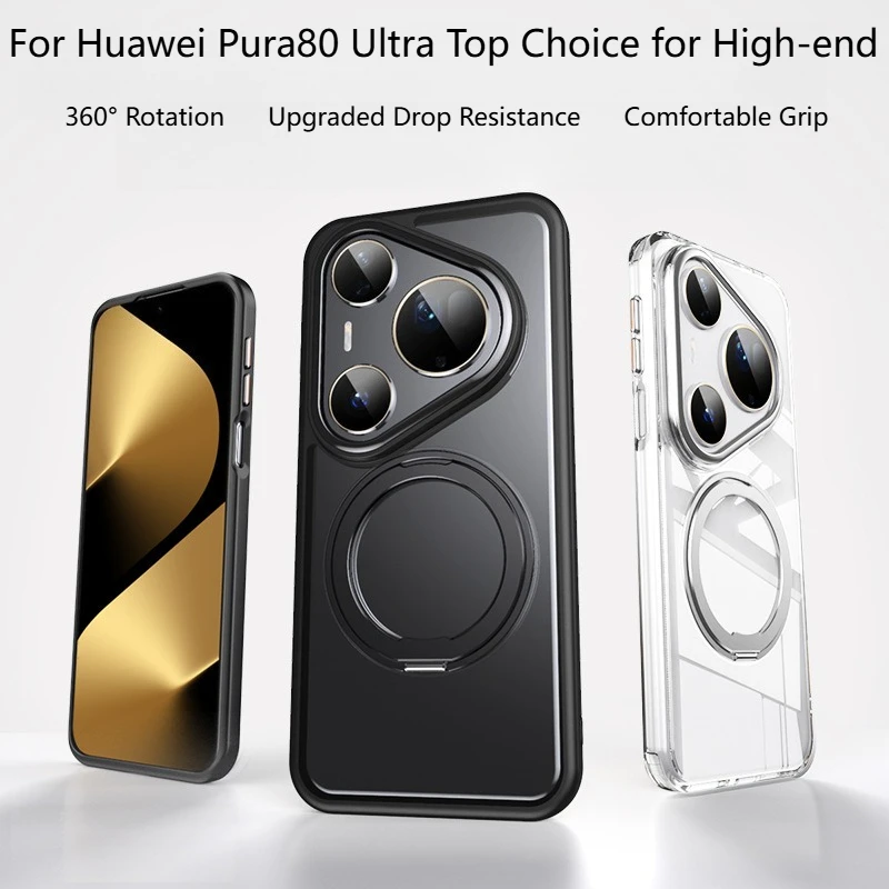 

Shockproof Phone Case With 360° Rotating Magnetic Kickstand Anti-drop Protective Cover For Huawei Pura70/pro/70pro Plus/70Ultra