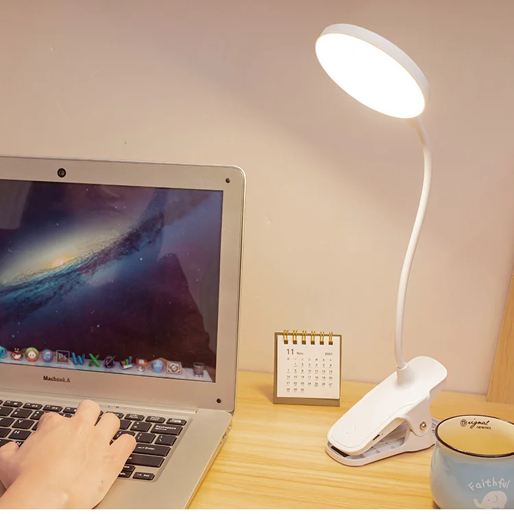 

Modern Minimalist Eye Protection Desk Lamp Study Specific Clip Night Light Dormitory Charging LED Bedside Reading Light