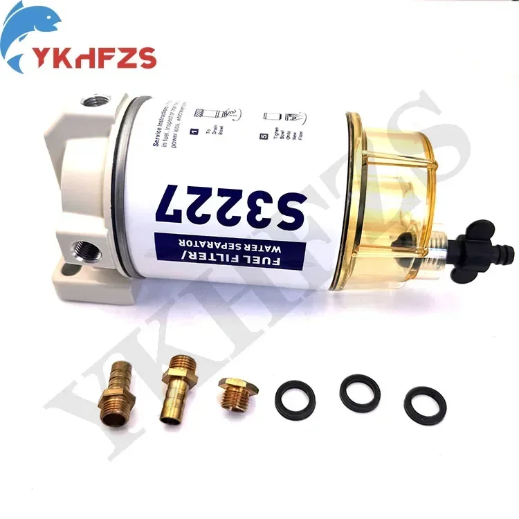 Fuel Filter Water Separator Assembly  S3227 For Mercury Suzuk Outboard Engine with Clear Bowl Base Filter Element