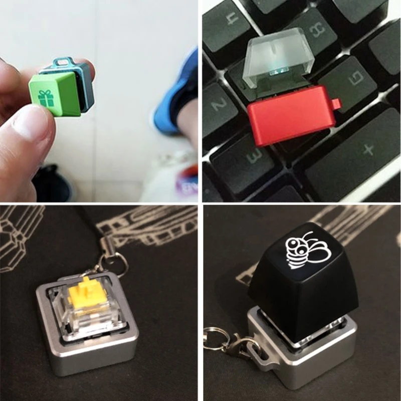 Utility Mechanical Keyboard Accessories Durable Metal MX Switches Tester Base Keychain Lightweight Portable