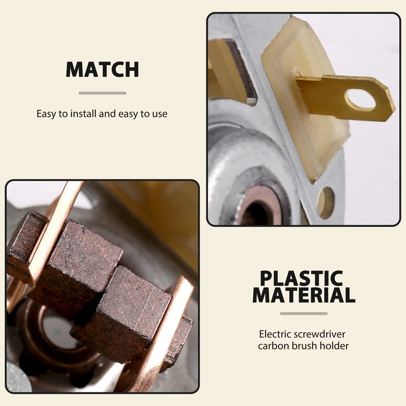 Motor bor listrik PORK-5Pcs dengan sikat karbon, aksesori alat pemegang obeng elektrik pengisi daya untuk RS550