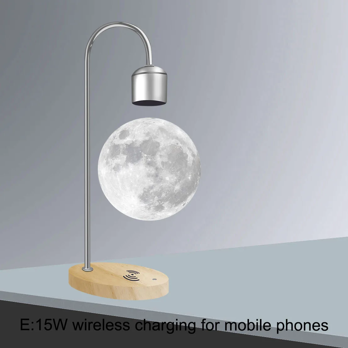 Lampada lunare sospesa Stampa 3D Lampada da scrivania lunare sospesa creativa senza soluzione di continuità Decorazione domestica Luce notturna a LED