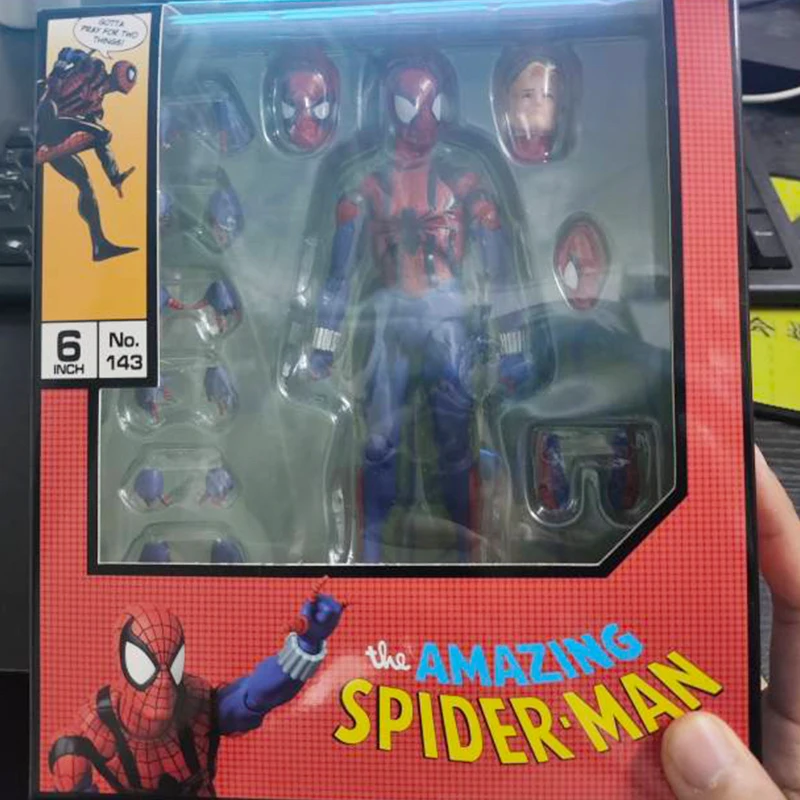Mafex 143 Spider-Man figura de acción versión cómica Spiderman Ben Reily colección de figuras de Anime modelo muñeca juguete regalo de Navidad