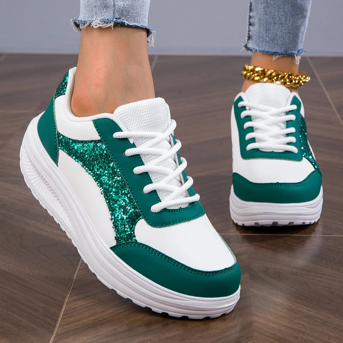 Shoes 2023 Women Running Spring Autumn Fashion White Breathable Embroidered Flower Lace-Up Casual Sneakers Zapatos De Mujer