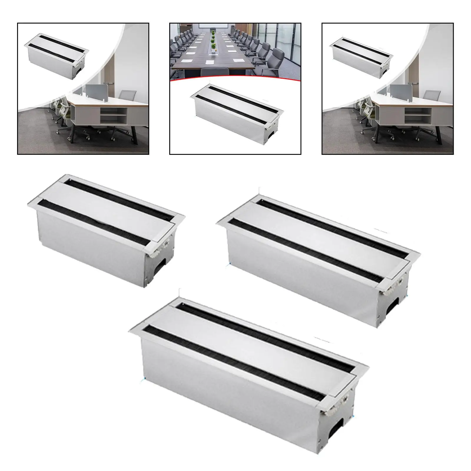 Boîte de filetage de bureau d'ordinateur, câble bien rangé, trou de câble d'évaluation, couvercle de prise