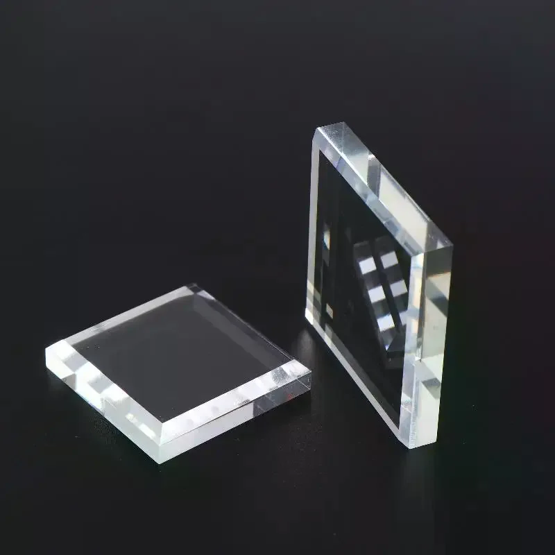 Transparent Square Crystal Glass Base Waterproof Clear Stand for Jewelry Display Bathroom Vanity Home Decor
