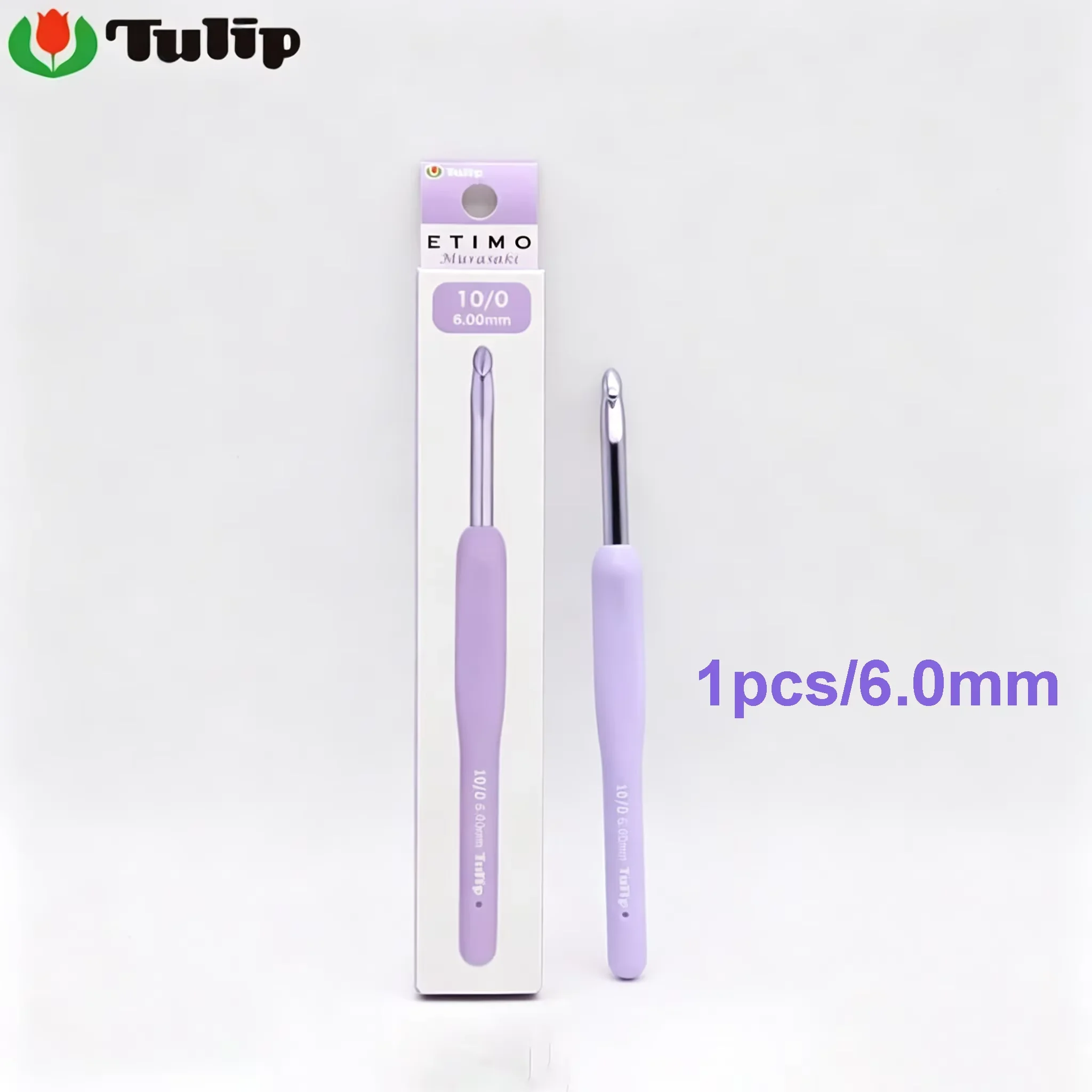 Originele Japanse Tulip ETIMO Murasaki haaknaald met comfortabele, ergonomische en zachte handgreep, garenbrei- en haakgereedschap