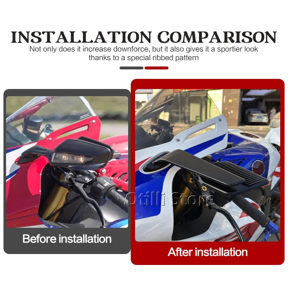 2 قطعة دراجة نارية CBR1000 RR RR-R المرايا تعديل الرياح الجناح قابل للتعديل الدورية مرآة الرؤية الخلفية لهوندا CBR1000RR CBR1000RR-R #6