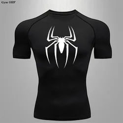 2024 Compressed Men T shirt Fitness Exercise Quick Drying Shirt Outdoor Leisure Jogging Slim Gym Treadmill Training T shirts Man