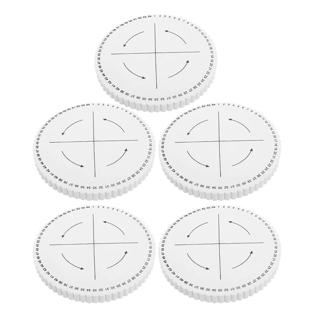 

5Pcs Thickened Round Braiding Plate 64 Slots Kumihimo Disk Bracelet Weaving Tool Portable String Board for Jewelry Making