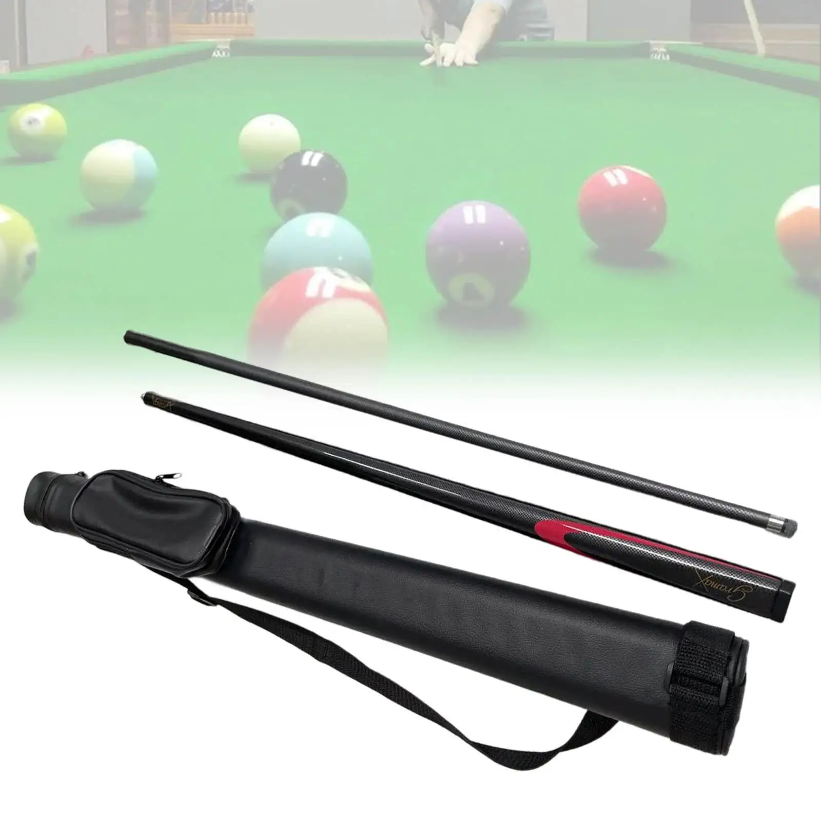 

Premium Carbon Fiber Pool Cue Shaft Two Section Split Stick for Adult Practice and Snooker Billiards