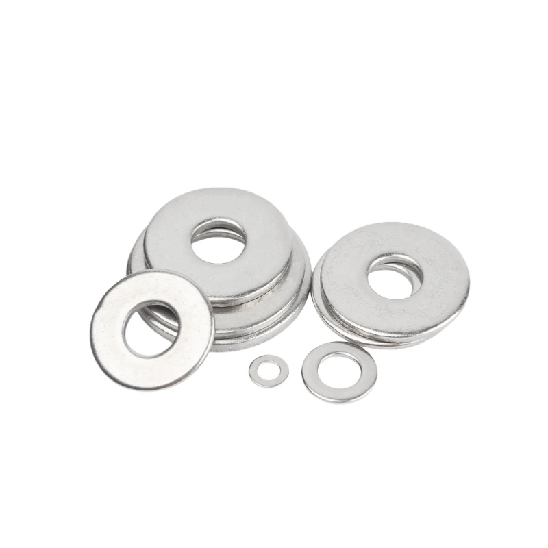 304 Din125 Stainless Steel Flat Washer M3 M4 M5 M6 M8 Stainless Steel Baffle Washer Screw Flat Washer Bolt Metal Washer