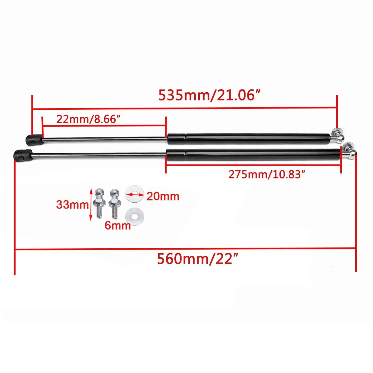 2X Car Gas Shock Hood Shock Strut Damper Lift Support for Skoda Octavia A7 MK3 Stainless Steel Hydraulic Rod 2012 2013 - 2020