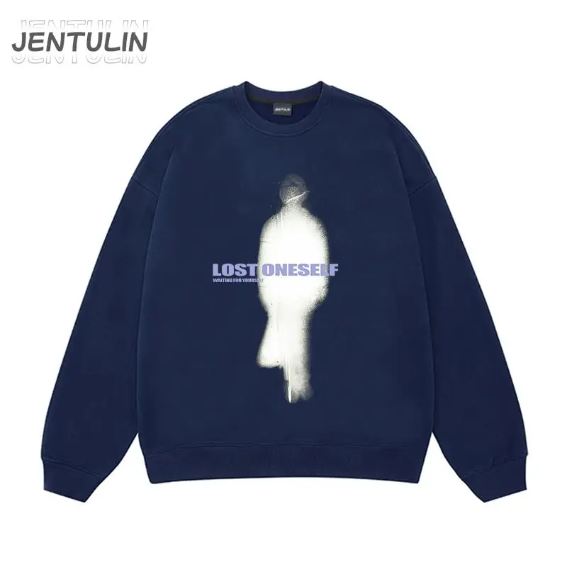

Gothic Streetwear Hoodie Oversized Men Sweatshirt Cotton Illusion Shadow Graphic Print Harajuku Winter Pullover Clothes Wear Y2K
