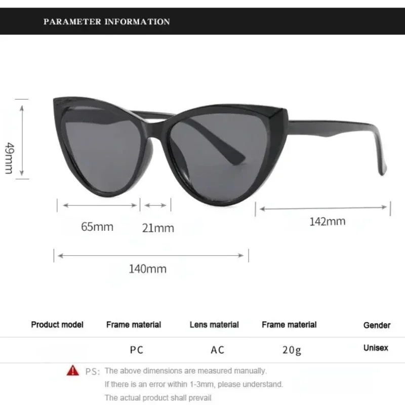 Retro Ultra Light Cat Eye Frame Multi-color Sunglasses Men's and Women's High-definition UV Resistant and Sunscreen Glasses